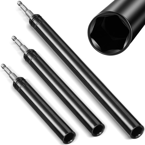 Blulu 9/16" Power Nut Driver Nut Runner Hollow Socket with 1/4" Hex Shank Fit Long Bolts and Ductwork Power for Overhead Fastening Applications Operations