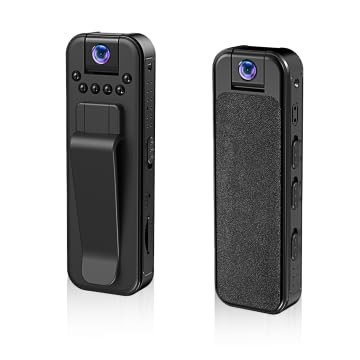 realexist Mini Body Camera with Audio & Video Recording - Small POV Cam 1080P - Wearable Personal Portable Cameras Recorder DV - Night Version Camcorder for Security Work Records Guard Traveling