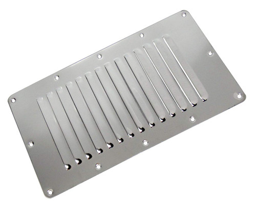 SeaLux Marine Vertical Vent 9" x 5" Stainless Steel Louvered Vent Grill for Engine and Cabin Ventilation