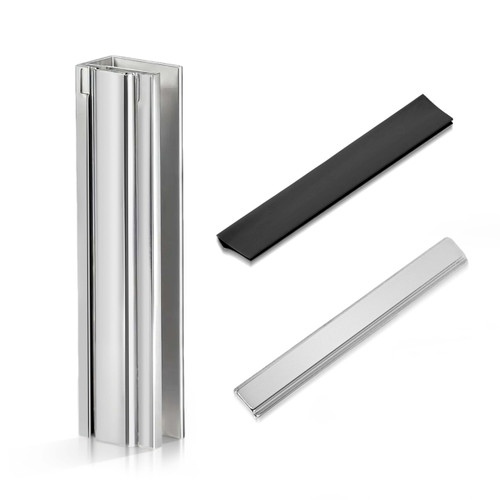 3" Shower Door Magnet Latch Replacement (with Metal Strike and Magnet),for 1/8“, 5/32”, 3/16“, and 1/4” Thick Swing Glass Shower Doors Handles