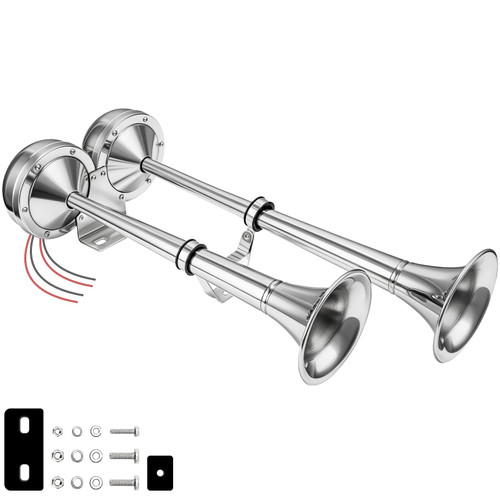 24V Marine Boat horn Waterproof Stainless Steel Dual Trumpet Horn for Truck