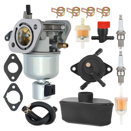 15004-0827 Carburetor with Air Filter & Fuel Pump Fit for Kawasaki FS481V FH580V FS541V FR600V FS600V Engine, Replace 15004-0822 15004-7060 15004-7053 15004-0818