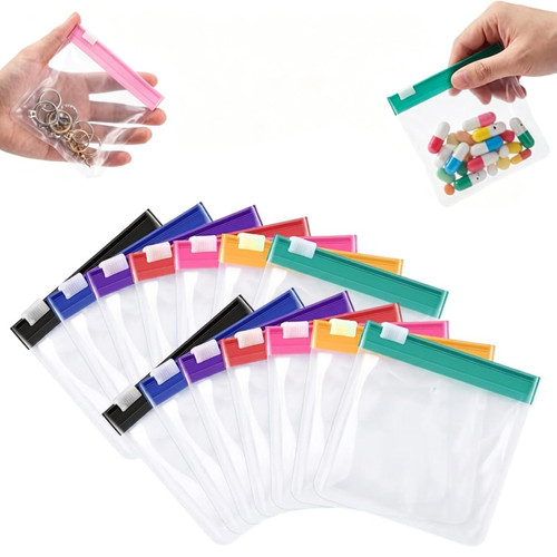 Self Sealing Waterproof Pill Pouches,Reusable Medicine/Jewelry Storage Bags
