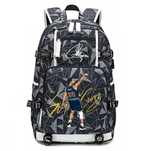 Ansigeren No. 30 Basketball Player Multifunctional Backpacks Sports Fan Bookbag Travel Student Backpack (A4)