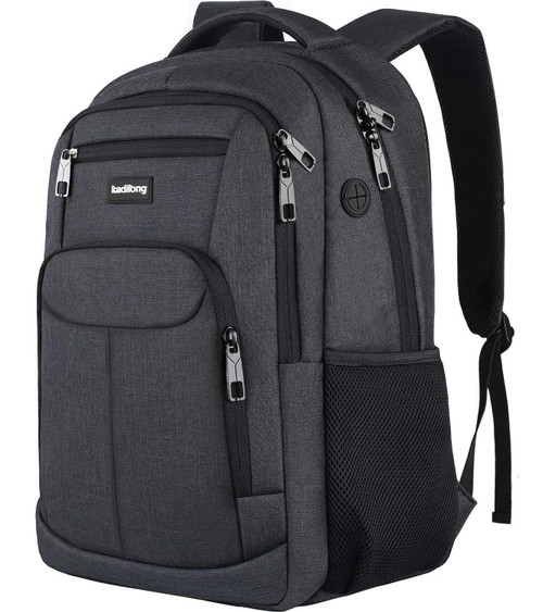 kadilong Laptop Backpack Men,School Backpacks for Student Teen Boys Bookbag College Computer Bag with USB Charging Port Fits 15.6 Inch Laptop and Notebook for Work Business Middle High School,Black