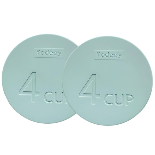 Yodecy Silicone Bowl Lids fit Pyrex Glass Bowls 7201-PC 4 Cup, fit Anchor Hocking Glass Bowls 7201-PC 4 Cup,Replacement Lids(2 Pack Pastel Blue)
