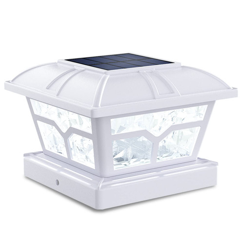 SIEDiNLAR Solar Post Cap Lights Outdoor 2 Modes, 1 Pack, White, Warm/White