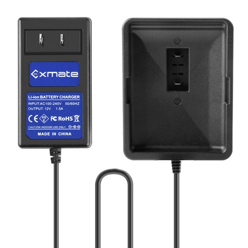 Exmate 12V Charger for Ryobi CB120L CB121L C123D BPL-1220 130503001 130503005 Pod Style Battery (Not for Ni-MH/Ni-Cd Battery)