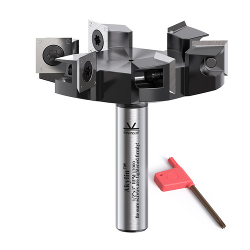Akylin CNC Slab Flattening Router Bit 3" Cutting Dia.-6 Wings,1/2 Shank