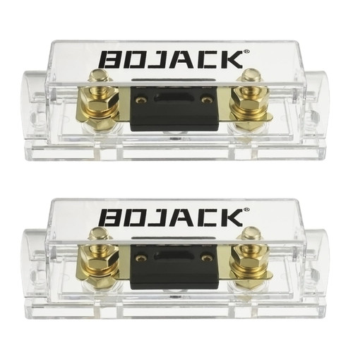 BOJACK 2pcs 400A ANL Fuse Holder and 2pcs 400Amp 32VDC ANL Fuses for Audio and Video Systems