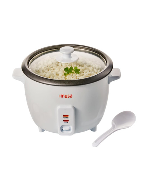 IMUSA USA GAU-00013 Electric Nonstick Rice Cooker 8-Cup (Uncooked) 16-Cup (Cooked), White