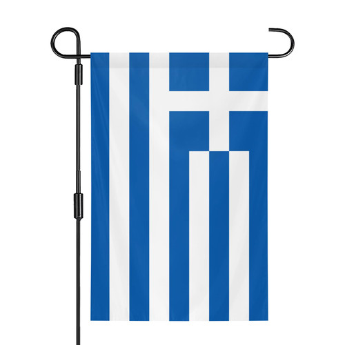 Greece Garden Flag 12x18 Inch Double-Sided Vivid Color Greek Flags