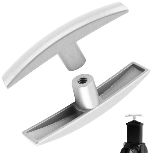 KAKUPPA 2 Pack Aluminum RV Sewer Valve Handle Replacement, T Handle for 1/2" 2" 3" Waste Dump Valves Compatible with Camco Valterra RV Camper Black Grey Water Tanks Pull, Ideal for RVers Campers