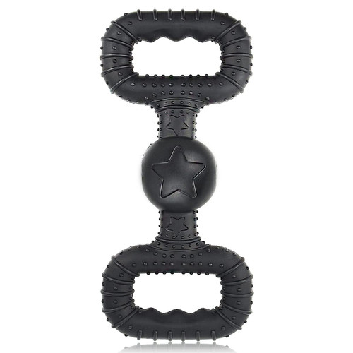 BiteKing Natural Rubber Dog Toys for Large Aggressive Chewers - Lifetime Replacement - Tough Tug War Dog Toy for Large Dogs Tooth Clean, Black