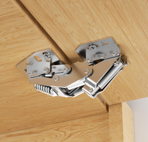 Chibery 4 Pack 90° RV Cabinet Hinges, Heavy Duty Surface Mount Soft Close Accessories, Face Frame & Frameless, Self Closing, No Pre-Drilled Cup Hole for Cabinets, Camper Van, Trailer, Vehicle-Mounted