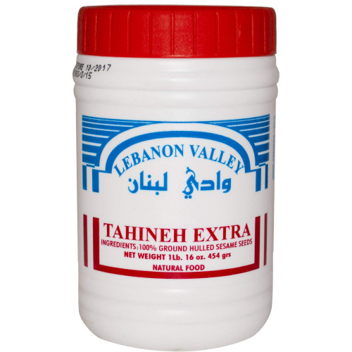 Lebanon Valley Tahineh Extra 100% Ground Hulled Sesame Seed Tahina Tahini, 16.0 Ounce