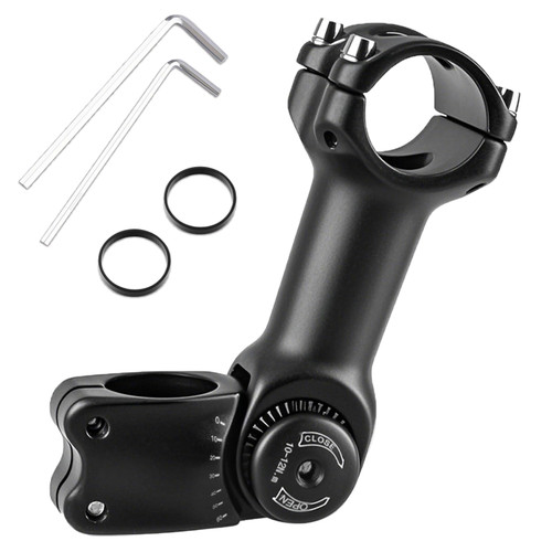 TRIWONDER Bike Stem 25.4 31.8 Adjustable 60 Degree 90mm 110mm 130mm Bike Handlebar Extender Stem Riser Bicycle Handle Bar Extensions for Mountain Bike, Road Bike, MTB, BMX, Cycling