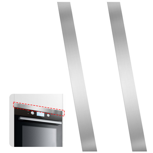 Sanbege 2 Pcs 304 Stainless Steel Sheet Gap Filler, 3" W x 30" L Trim Strip, Self Adhesive Gap Cover for Wall Oven and Microwave Combo, Cooktop, Range Hood (Brushed Nickel)