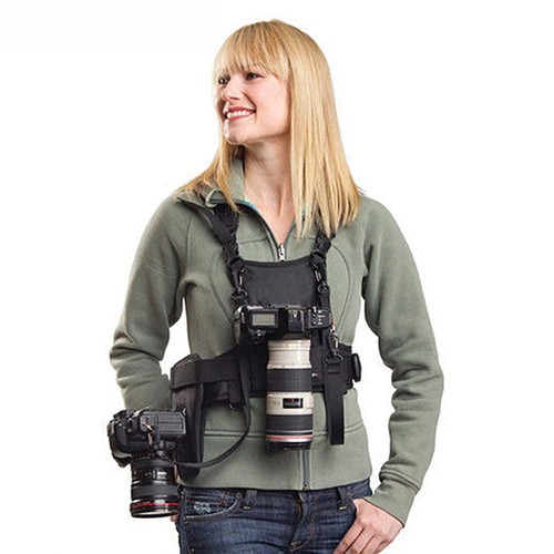 Nicama Camera Harness Carrier Chest Vest for 2 Cameras Canon Nikon Sony
