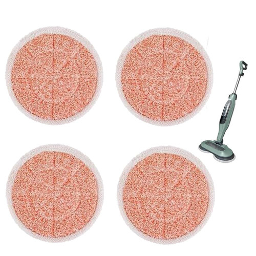 4 Pack Steam Mop Replacement Pads for Shak Steamer S7001 s7020 s7000amz s7000 s7001tgt s7201 s8201 S7005 s8001 Series Rotating Steam Scrubber,Scrub Sanitize at The Same