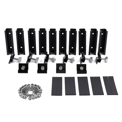 Solar Panel Mounting Brackets Kit for Shingle or Metal Roof,Black