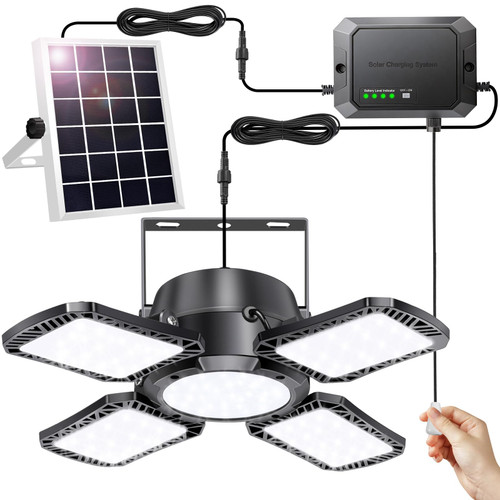 Solar Shed Light Indoor Outdoor 172 LED Pendant Light with Pull Switch