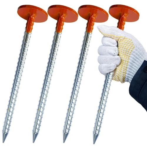 WANSRUYI Rebar Survey Marker Stakes, 12 Inch Long - 1.35 LB Heavy Duty, Hi-Vis Orange (4 Pack)