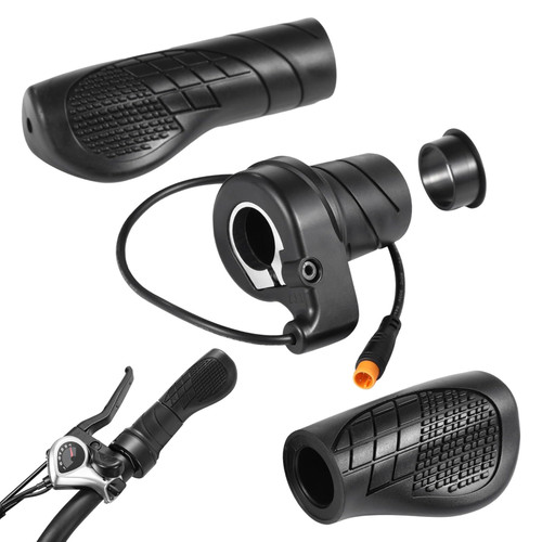 OMISTAR Half Twist Throttle, Electric Bike Twist Throttle Grip Set, 20X Bicycle Right Handle, Anti-Slip & Waterproof, Fits 12V-72V Controllers, E-Bike, Scooter, Folding Bike