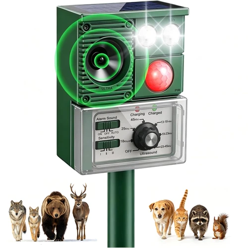 Solar Ultrasonic Animal Repellent Outdoor 2026 Upgraded Cat Repellent