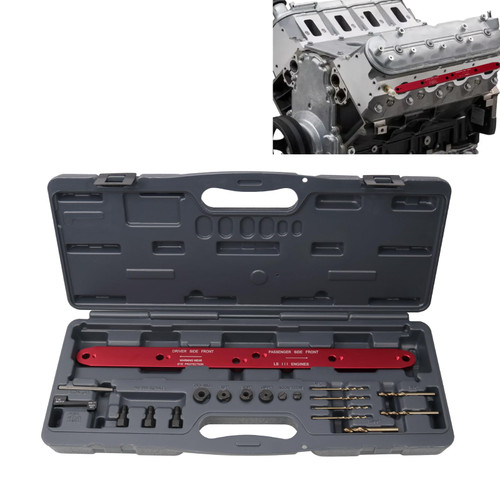 RULLINE 71400 Exhaust Manifold Template Compatible with GM/Chevy LSIII 4.8L, 5.3L, 6.0L 1999-2007 Factory Precision Drilling Tool for Enhanced Performance