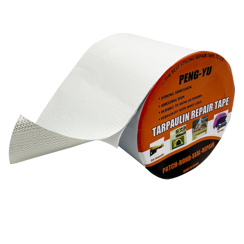 Lianshi Heavy Duty Awning Repair Tape, Waterproof Strong Adhesive Patch, Instant Fix Tape for Tent, Boat Covers, Tarp, Sail, Canopy, Canvas, Tarpaulin, 4INX20FT, White