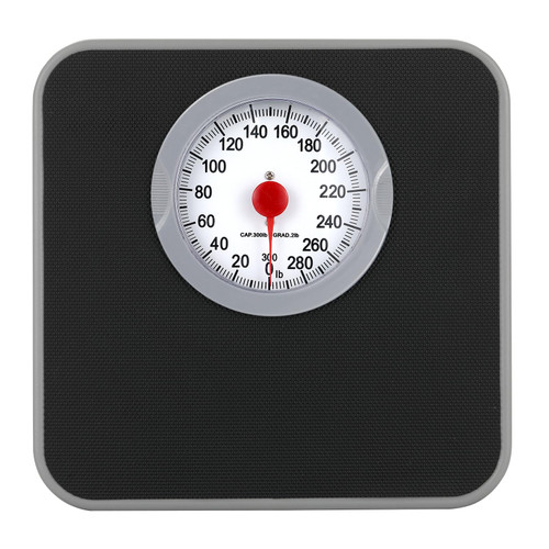 Analog Scale for Body Weight, Mechanical Bathroom Scale, Up to 300lb, Dial Scale with Wider and Thicker Anti-Slip Platform, Simple Calibration