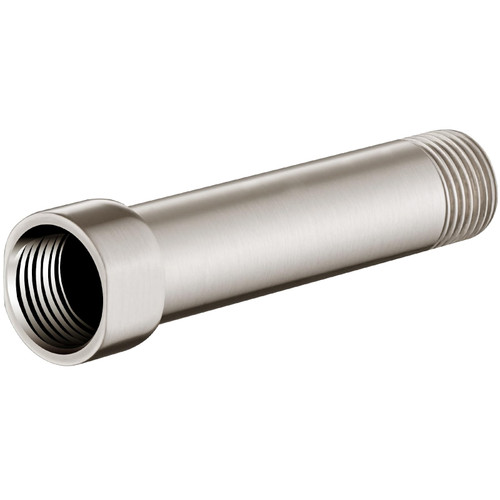 BRIGHT SHOWERS Shower Arm Extender for Rain and Handheld Shower Head, 4 Inch Shower Head Extension Arm, Shower Pipe Extension for Extending or Lowering Showerhead, Brushed Nickel