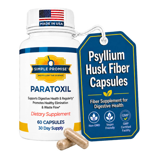 Paratoxil - Psyllium Husk Fiber Capsules for Gut Cleanse - Black Walnut