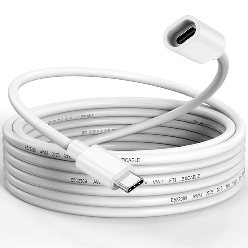 URELEGAN 15FT USBC Extension Cable for Ring Solar Panel and Camera