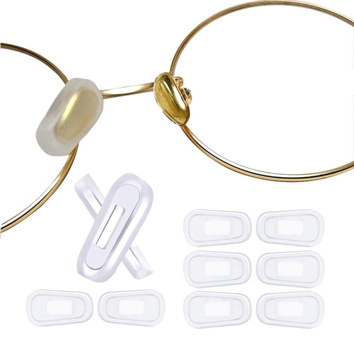 5 Pairs Slip-on Nose Pads Covers,Soft Silicone Eyeglasses Nosepads Anti-Slip Glasses Nose Piece,Eyewear Protective Covers Eye Pads for Glasses Sunglasses(5Pairs,White, L Size)