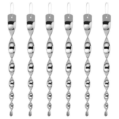Besmon Woodpecker Bird Scare Devices，Reflective Scare Rods Control Device to Keep Birds Away from Patio Pool（Christmas Reflective Strip Hanging Home as Decoration） (6PCS)