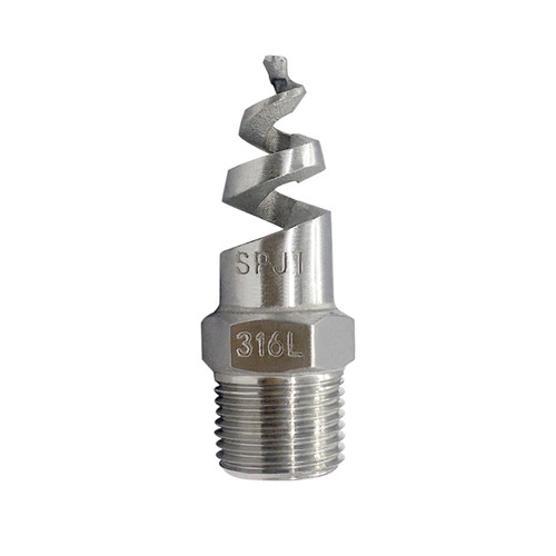 Fitvell 1" Male Spiral Cone Atomization Nozzle 316 Stainless Steel Dust Remove Atomized Sprayer for Gas Cooling, Fire Proof, Washing