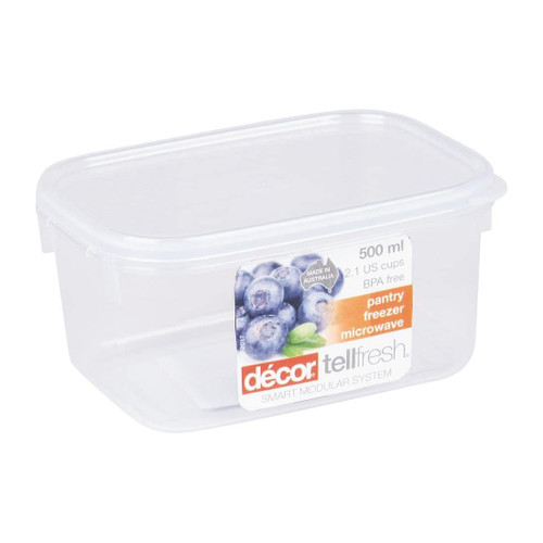 Decor Tellfresh Container Multipack 16.9 oz. Clear