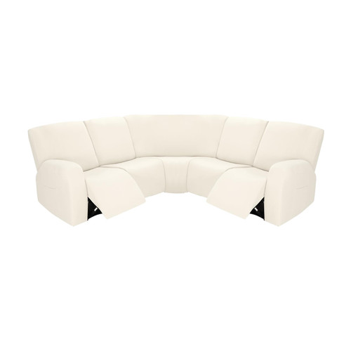 PureFit 7-Pieces Sectional Sofa Covers, Extra Large Sectional Recliner Couch Covers for Reclining L Shape Couches Sofas, Stretch Washable Fleece Sofa Slipcovers with Pockets, 5 Seat, Beige PureFit 7-Pieces Sectional Sofa Covers, Extra Large Sectional Recliner Couch Covers for Reclining L Shape Couches Sofas, Stretch Washable Fleece Sofa Slipcovers with Pockets, 5 Seat, Beige