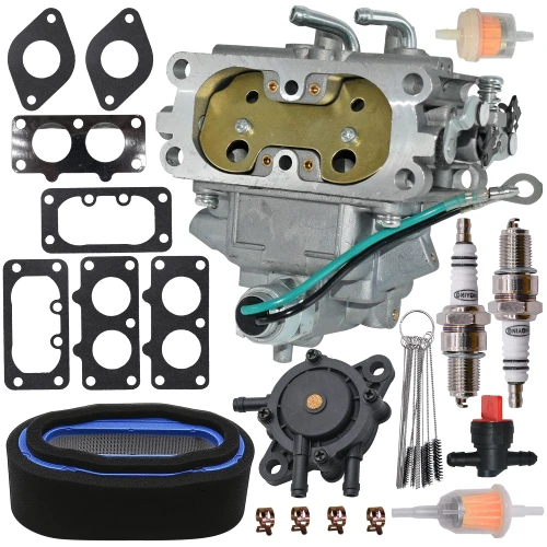 15003-7041 15003-7077 Carburetor Kits for Kawasaki FH601V 4-Cycle Engine With Air Filter and Fuel Pump Spark Plug