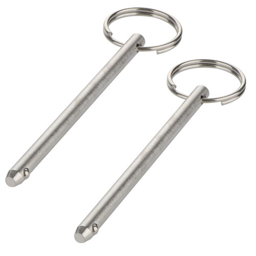 2 Pack Quick Release Pin, Diameter 0.236"(6mm), Overall Length 4.7"(120mm), Usable Length 4.13"(105mm), Full 316 Stainless Steel, Bimini Top Pin, Marine Hardware