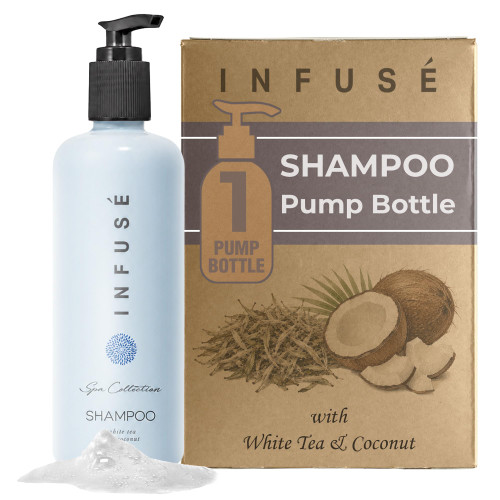 INFUSÉ 300 ml Hotel Shampoo Pump Bottle, Bulk Hotel Toiletries