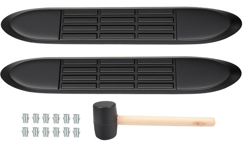 Set of 2 Nerf Bar Replacement Step Pads for 3" Round Tubes with 5 Holes Only - 21" x 3" Non-Slip Upgraded Durable Running Board Pads, Easy Installation with Included Rubber (Verify Tube Size)
