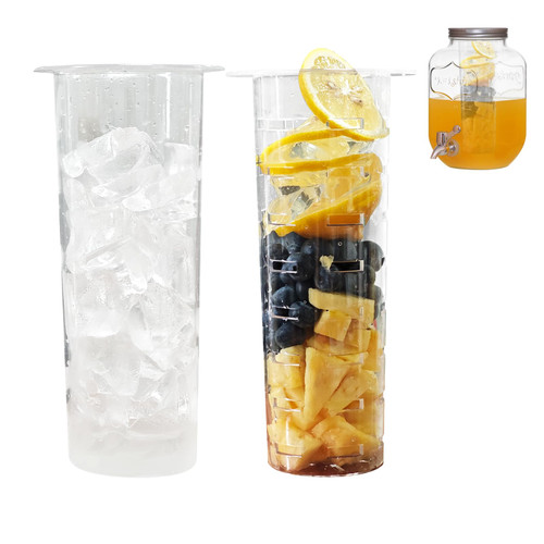 Fruit Infuser & Ice Cylinder for 1 Gallon Drink Dispensers, Reusable
