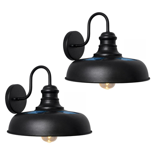 RIIGOOG Solar Barn Lights for Outside, Dusk to Dawn Gooseneck Wall Sconces