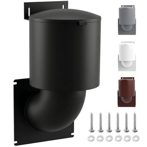 Dryer Vent Cover 4 inch, Seal Natural Energy Saving, Replacement Vents UV Resistant with Screws and Washers Necessary for Installation (Black)