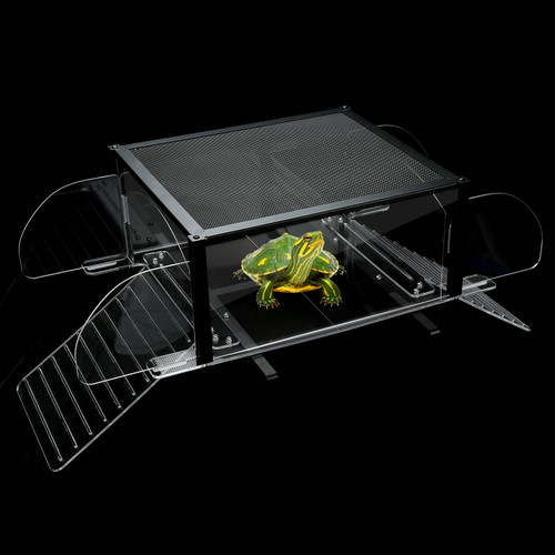 Dual Ramp Turtle Basking Platform for 16-24in Wide 125/150/180 Gallon Tank
