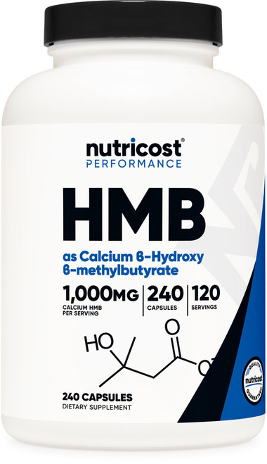 Nutricost HMB (Beta-Hydroxy Beta-Methylbutyrate) 1000mg, 240 Capsules