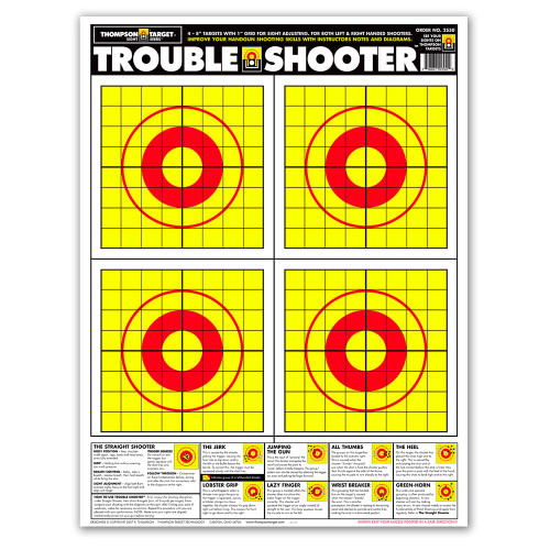 Trouble Shooter Handgun - Paper Gun Range Shooting Targets 19x25 Inch (5 Pack) Trouble Shooter Handgun - Paper Gun Range Shooting Targets 19x25 Inch (5 Pack)